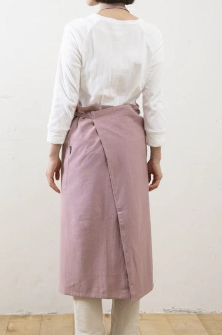 ウォッシュドコットン ライト フルエプロン 【ライラック】