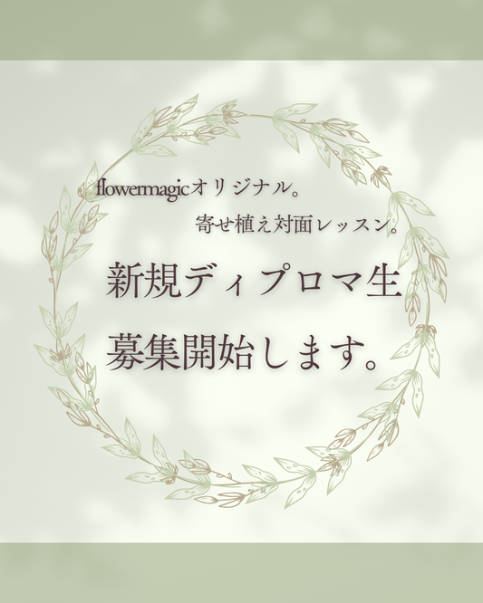 flowermagicオリジナル寄せ植え【新規ディプロマ生募集】7月または9月より。