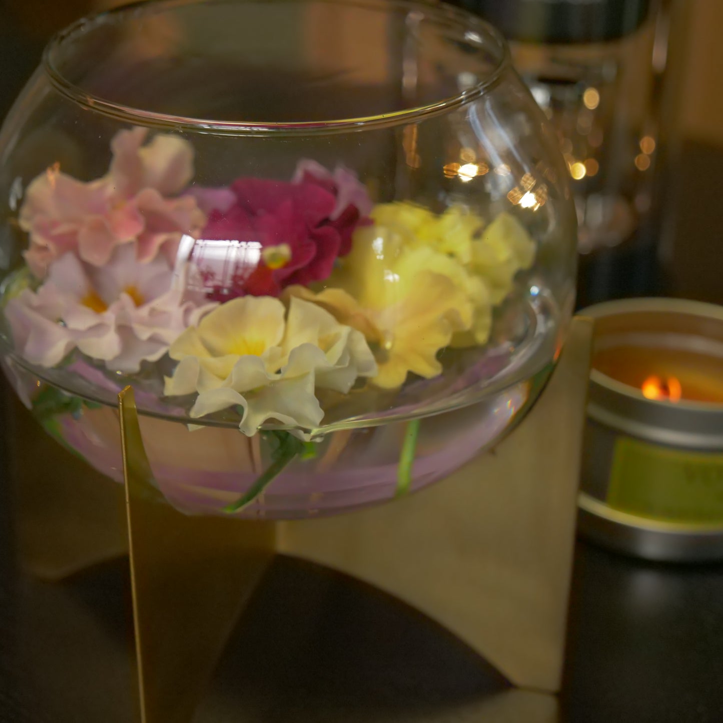 in bloom インブルーム ガラスボウルベースL