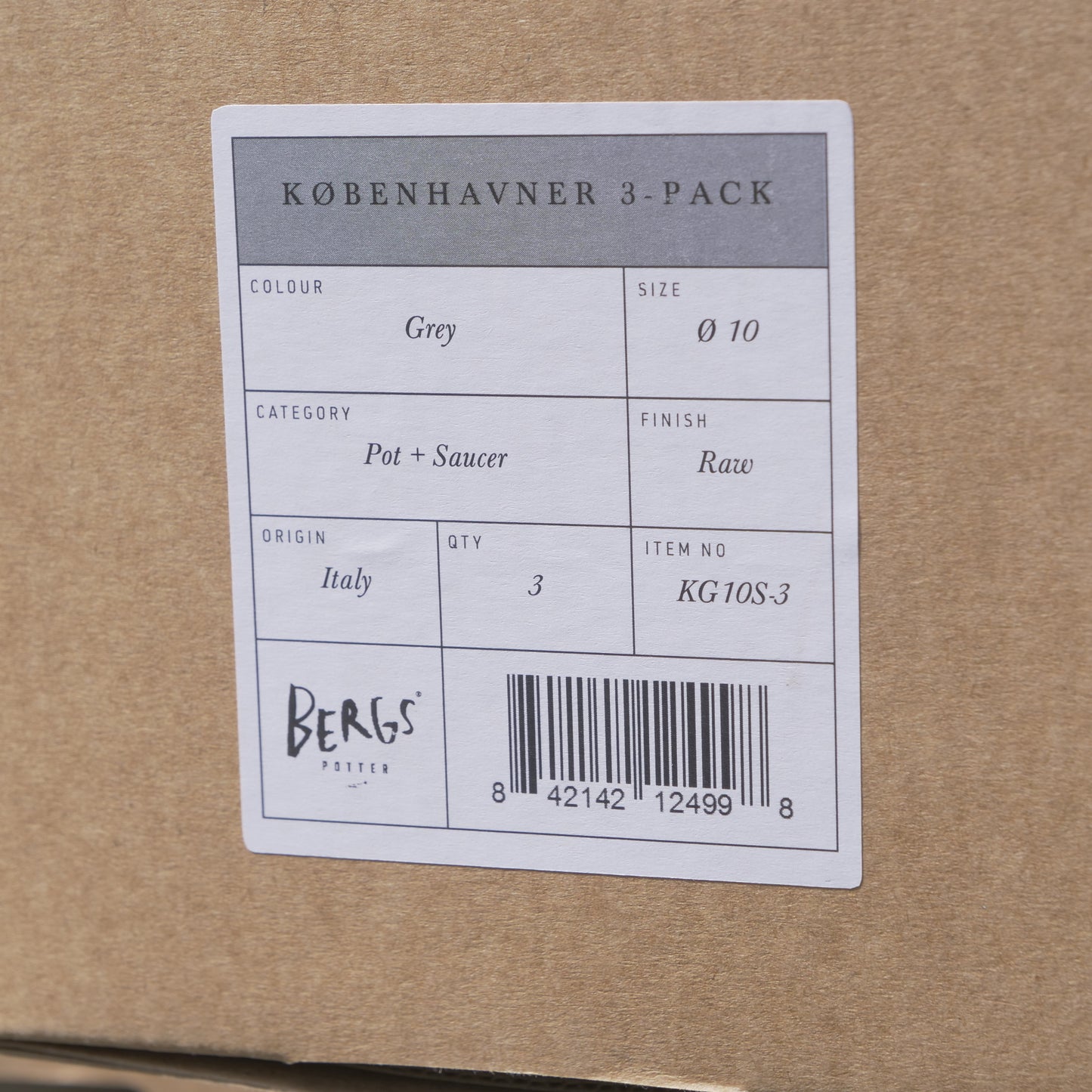 バーグスポッター コペンハーゲン３パック　グレー【新商品】