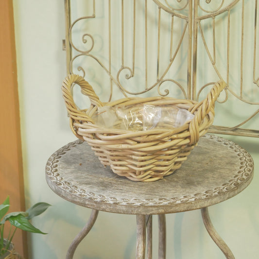 モンデリックローハンドルバスケット (花苗3ポット植えに丁度いい!)