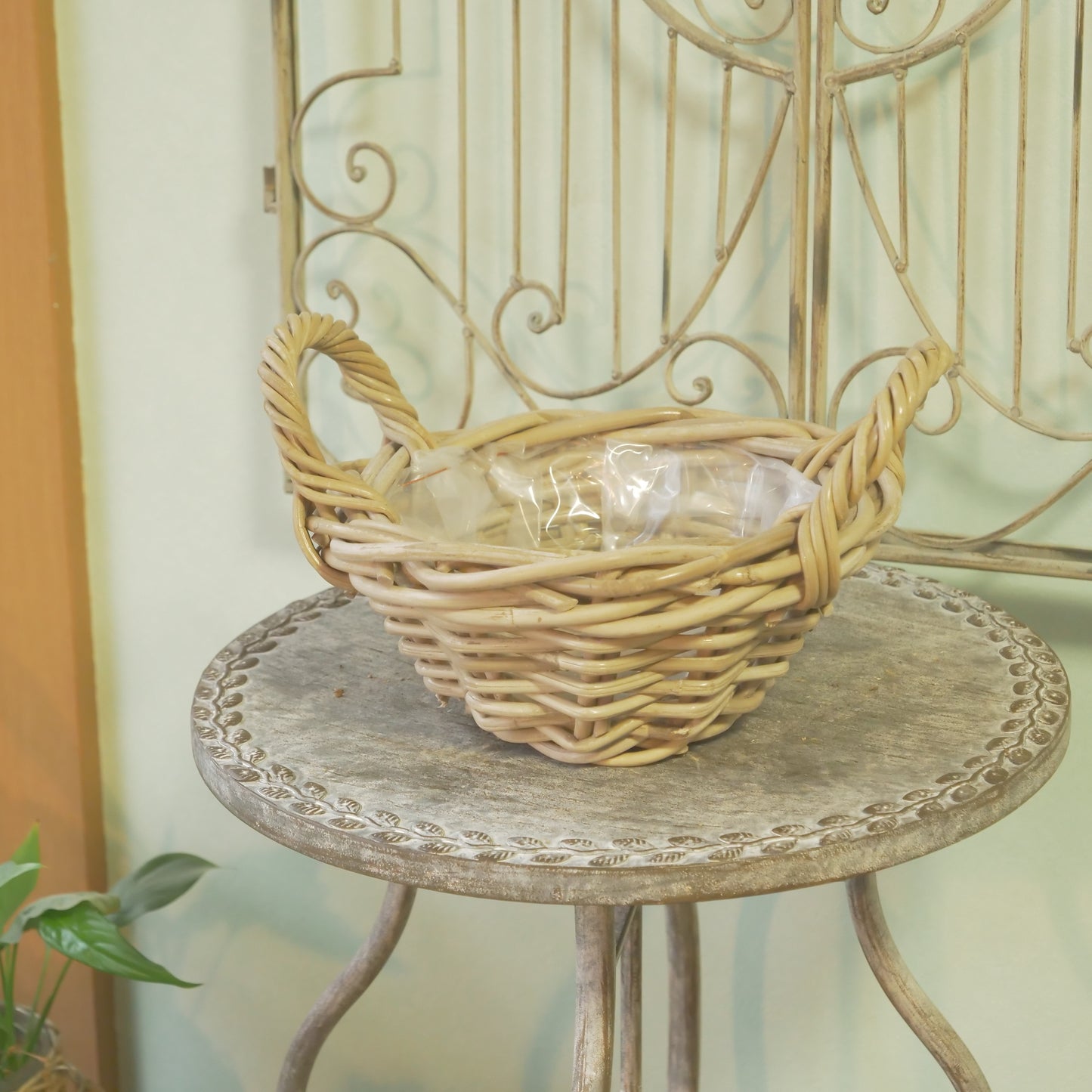 モンデリックローハンドルバスケット　(花苗３ポット植えに丁度いい！）