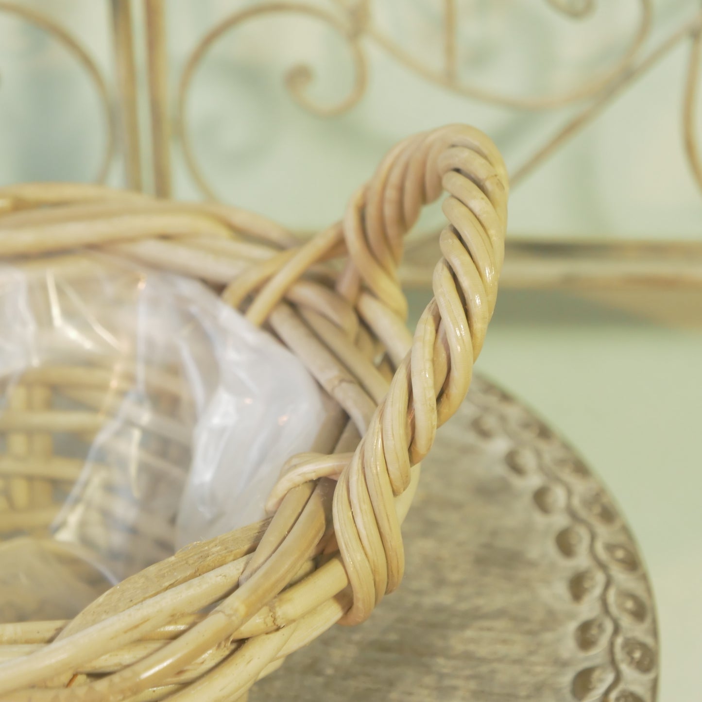 モンデリックローハンドルバスケット　(花苗３ポット植えに丁度いい！）