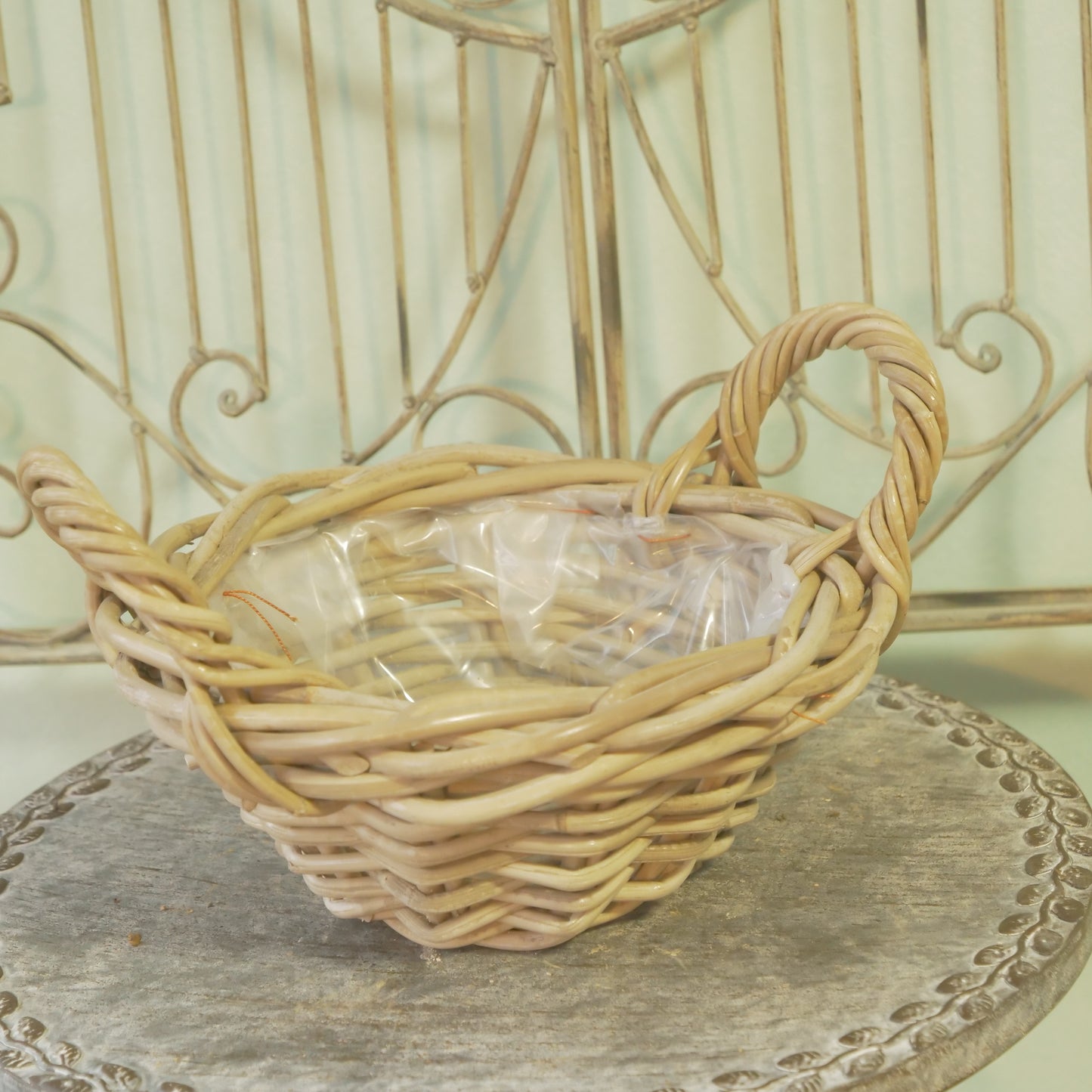 モンデリックローハンドルバスケット　(花苗３ポット植えに丁度いい！）