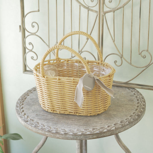 新作。ミュールミル　アミオーヴァル手付きバスケット