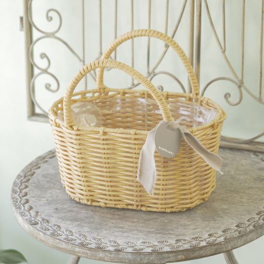 新作。ミュールミル　アミオーヴァル手付きバスケット